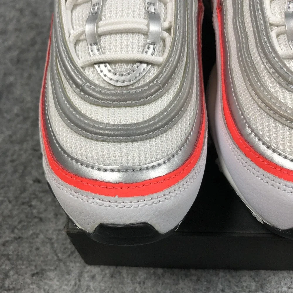 Nike Air Max 97 Shoes Womens 8.5 White Silver Mesh Running Sneakers CZ6087-101